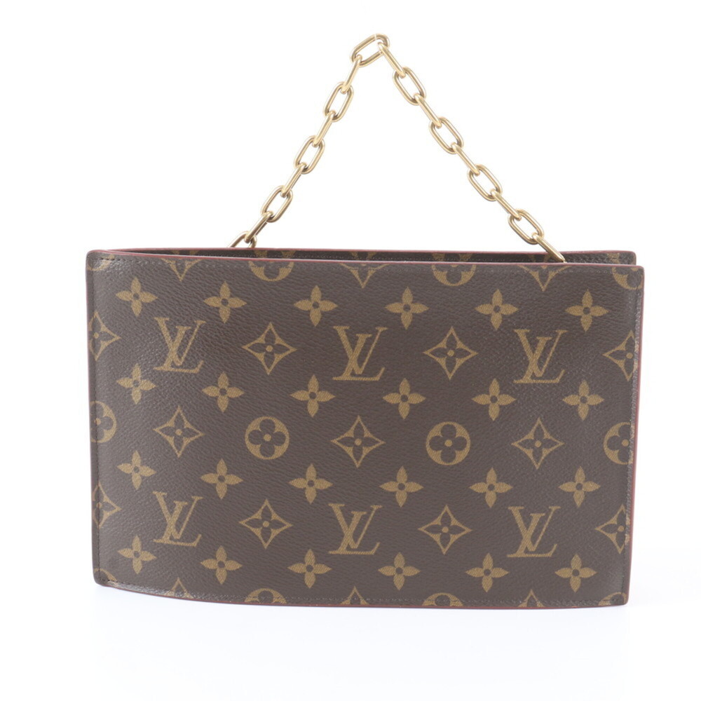 LOUIS VUITTON Authentic Brown Monogram Leather Pouch - Picture 3 of 9
